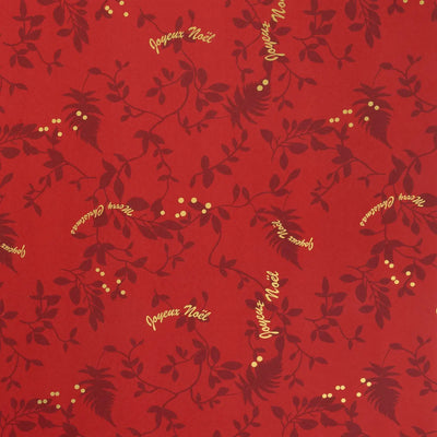 Tovaglia Antimacchia Foglie Rosso 360 x 140 cm