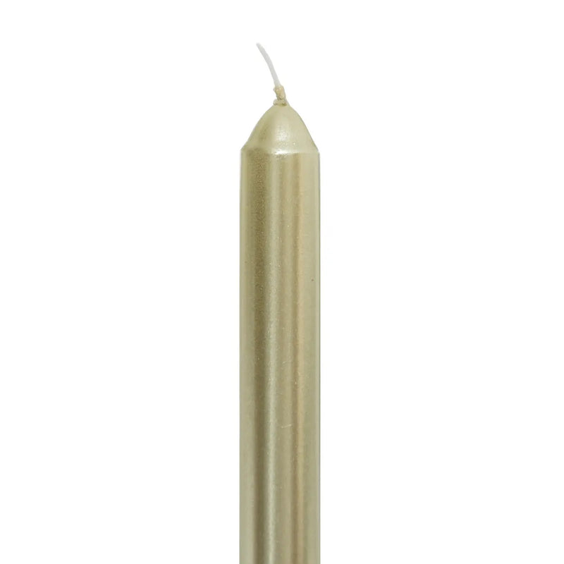 Candele Satinata Oro 25 cm - 4 pezzi