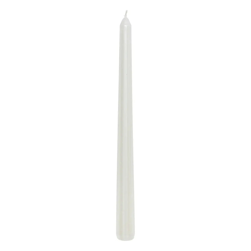 Candele Satinata Bianco 25 cm - 4 pezzi