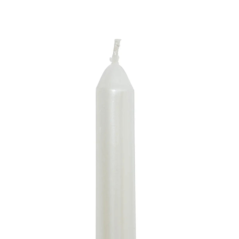 Candele Satinata Bianco 25 cm - 4 pezzi