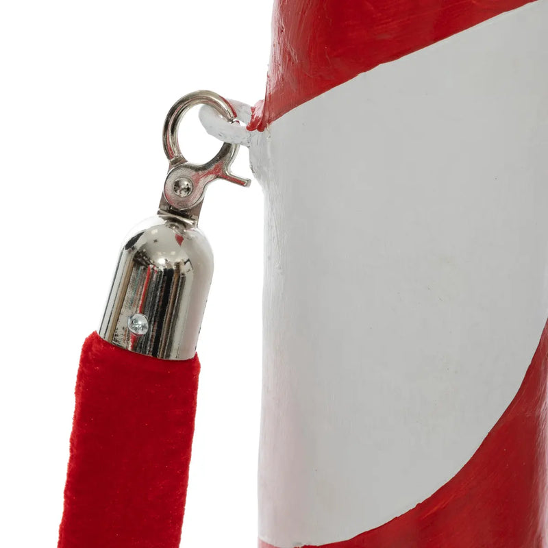 Colonnina Candycane con Corda Bianco e Rosso 90 cm