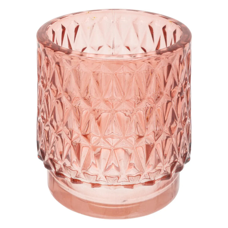 Cofanetto Portacandele + Candele Oudy Rosa - 5 pezzi