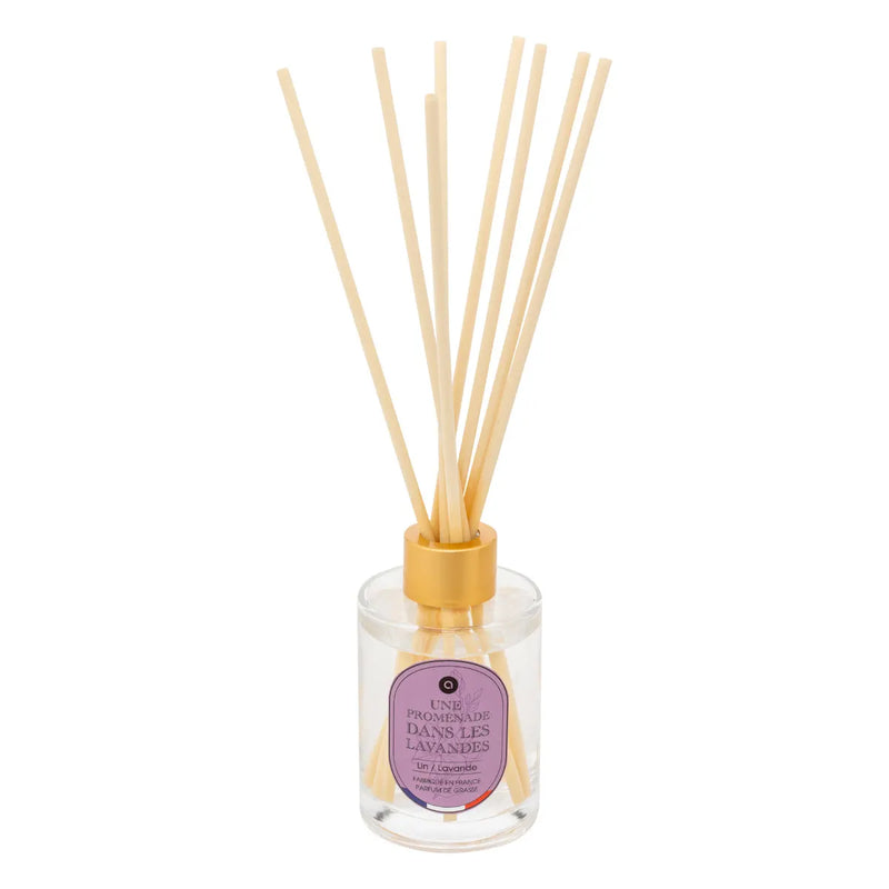 Diffusore con Bastoncini Nibi in Vetro Lino e Lavanda 125 ml