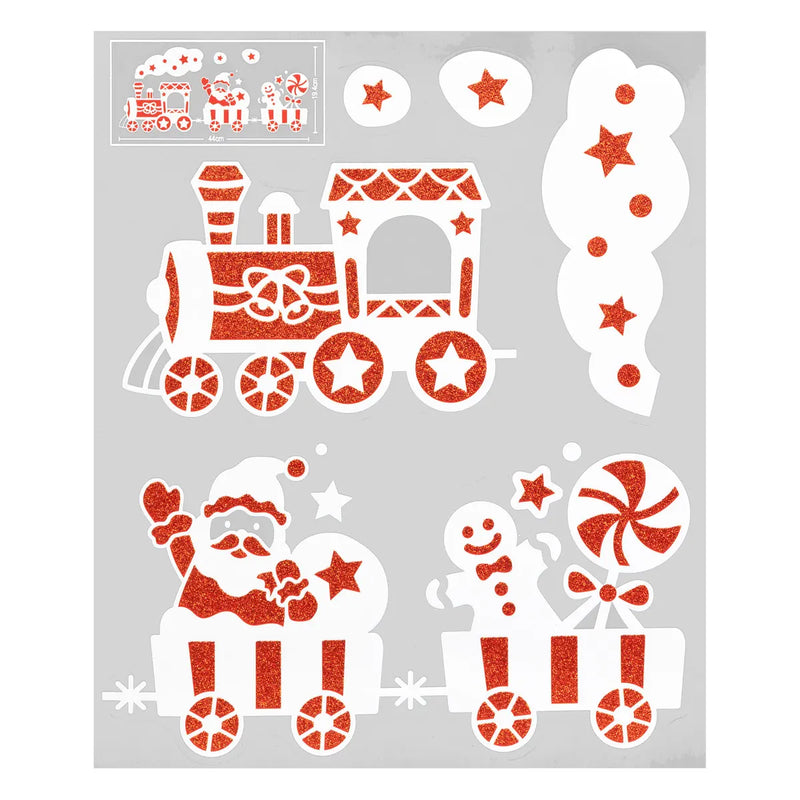 Vetrofanie Treno Rosso e Bianco 29 x 35 cm