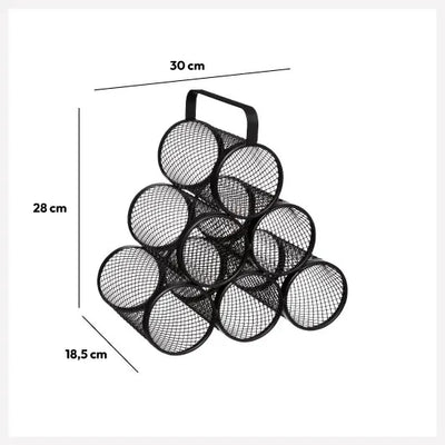 Porta 6 Bottiglie Mayaj in Metallo Nero