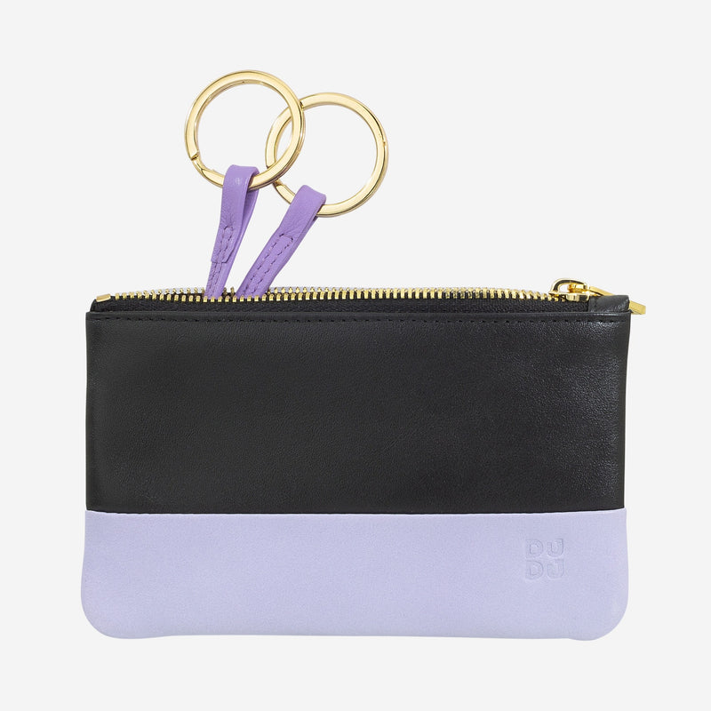 Portachiavi Dudubags Kimolos in Pelle Black & Lavender