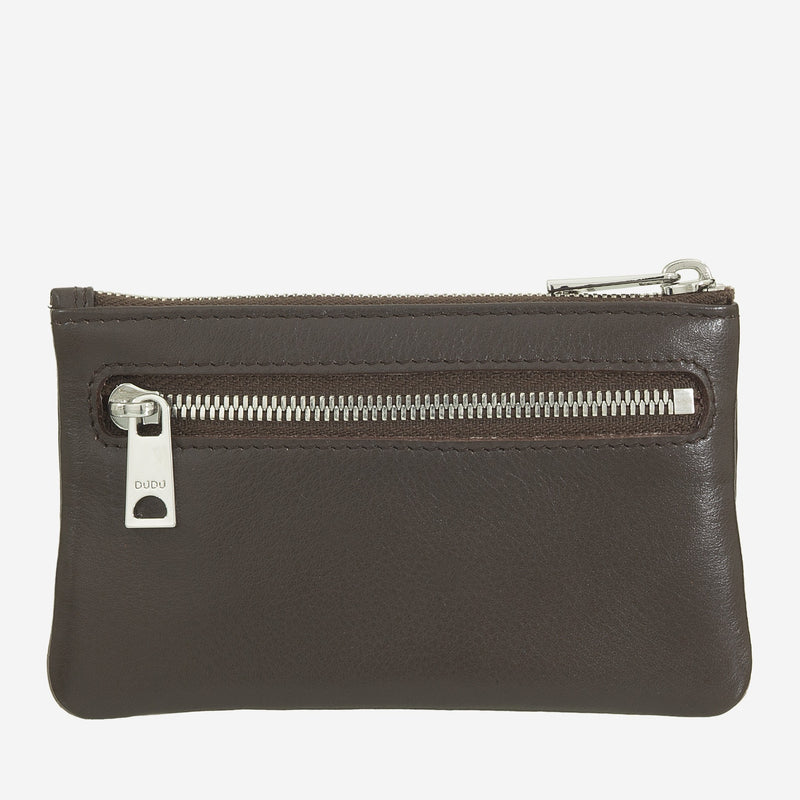 Portachiavi Dudubags Kimolos in Pelle Coffee Brown