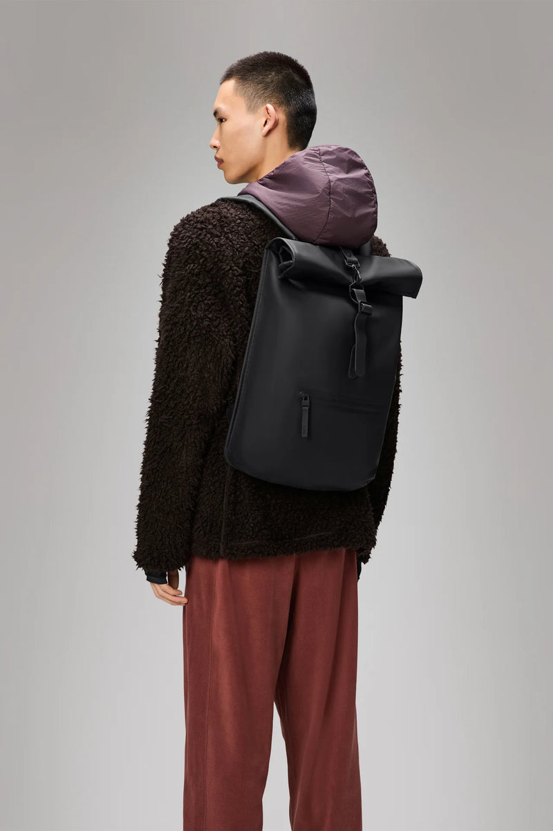 Zaino RAINS Rolltop Rucksack Impermeabile W3 Black