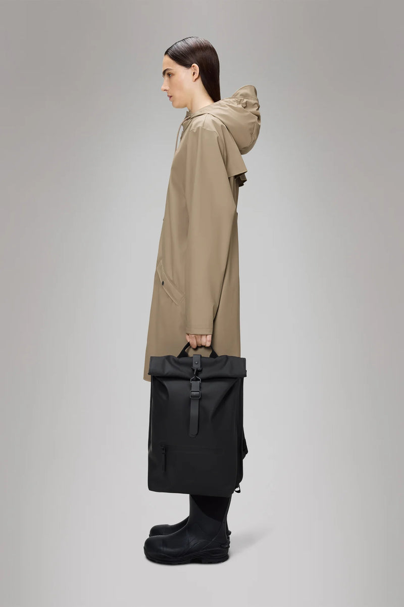 Zaino RAINS Rolltop Rucksack Impermeabile W3 Black