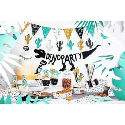 Festone in Carta Dino Party Nero 20 x 90 cm