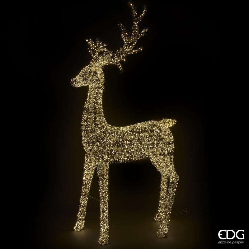 Renna Stripes con 5200 LED Luce Calda 130 x 270 x 40 cm