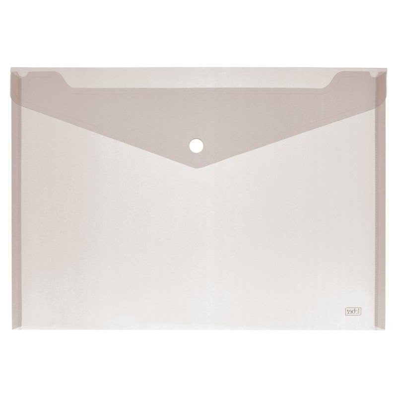 Busta con Bottone Orizzontale Trasparente 24 x 12 cm