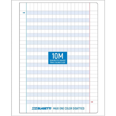 Quaderno Maxi Didattico Rigatura Speciale per Disgrafici Quadretti 1 cm / 100 gr / 18 fogli