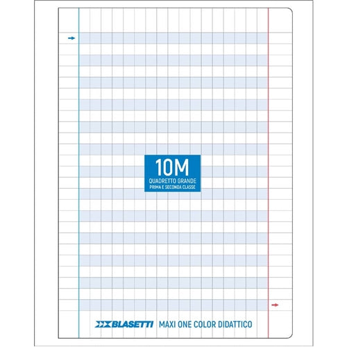 Quaderno Maxi Didattico Rigatura Speciale per Disgrafici Quadretti 1 cm / 100 gr / 18 fogli