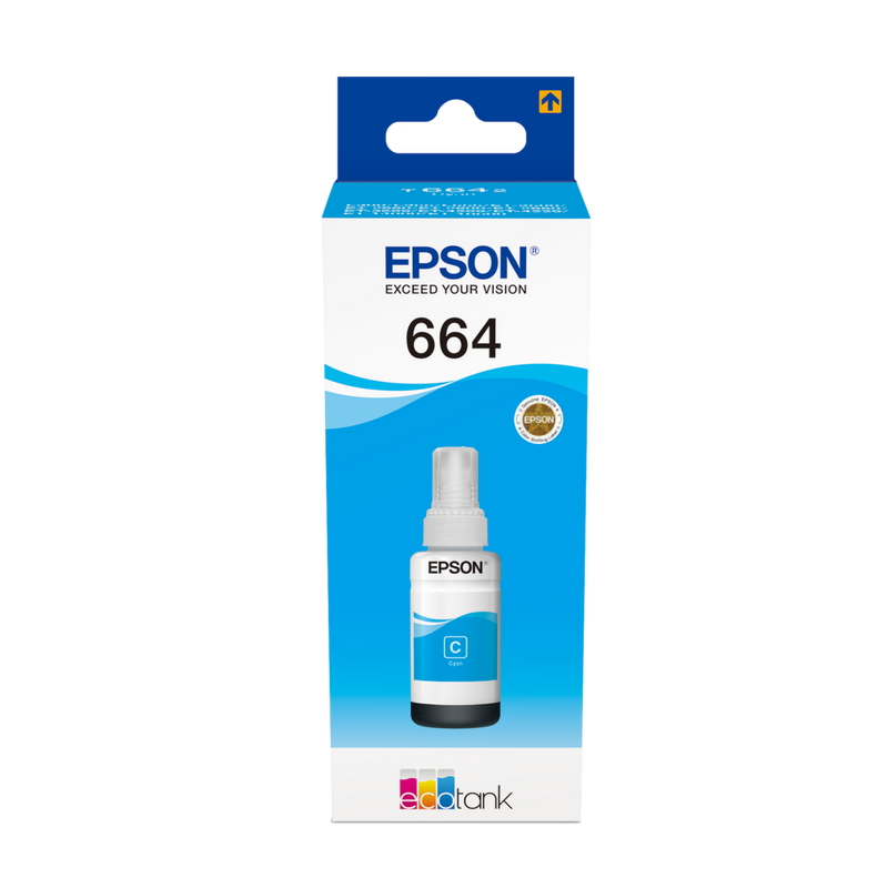 Flacone di Inchiostro Originale Epson EcoTank 664 Ciano