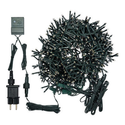 Cascata con 10 Pendenti 1080 LED Bianco Caldo 100 cm x 13,5 mt