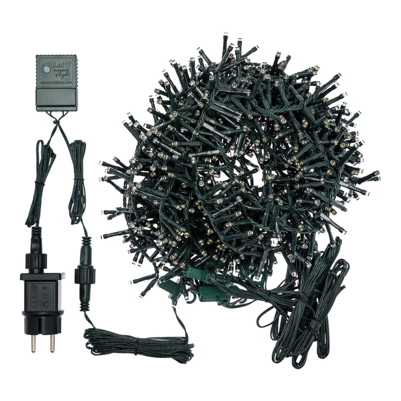 Cascata con 10 Pendenti 1080 LED Bianco Caldo 100 cm x 13,5 mt