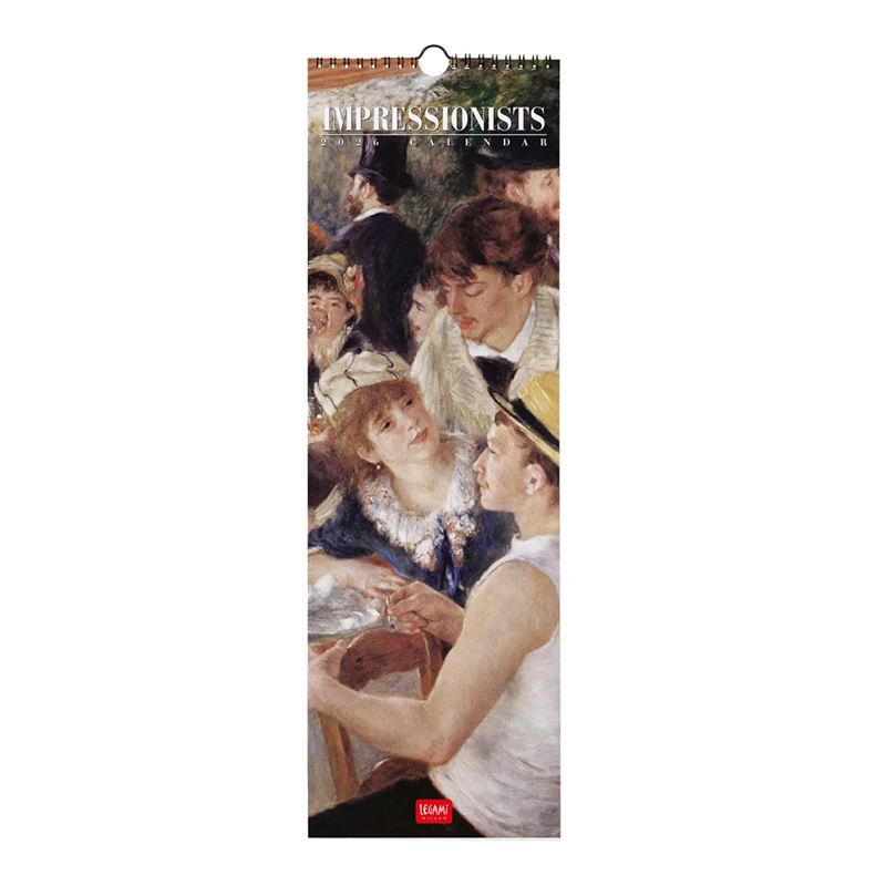 Calendario da Parete 12 Mesi Legami con Planner Annuale 2026 Impressionists 16 x 49 cm