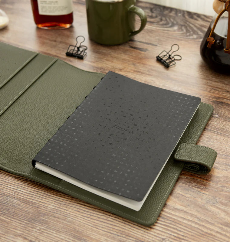 Organizer Filofax Camdem A5 Nero con Planner Annuale non Datato