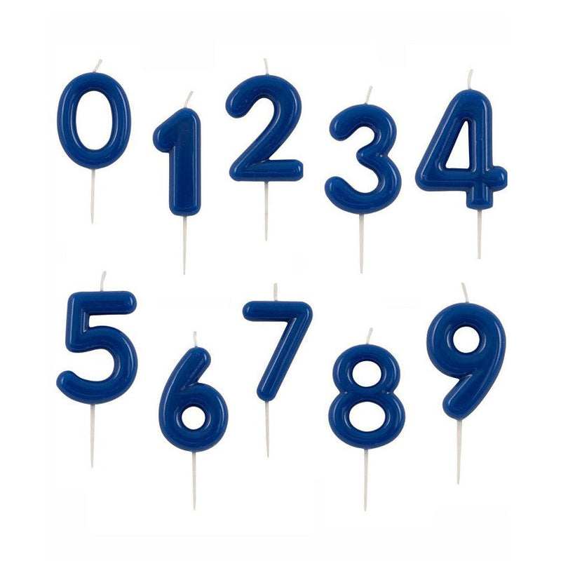 Candelina Compleanno Laccata Blu 10,5 cm