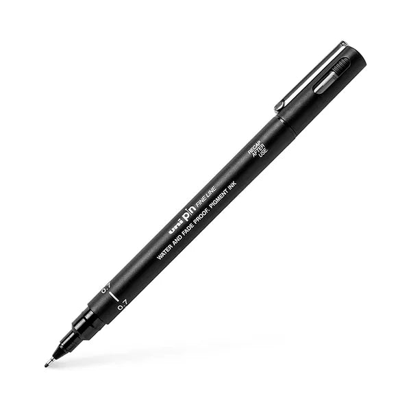 Marcatore a Penna Uni Pin Fineliner con Punta 0,7 mm Nero
