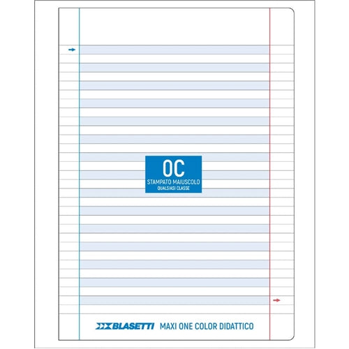 Quaderno Maxi Didattico Rigatura Speciale per Disgrafici Riga C / 100 gr / 18 fogli