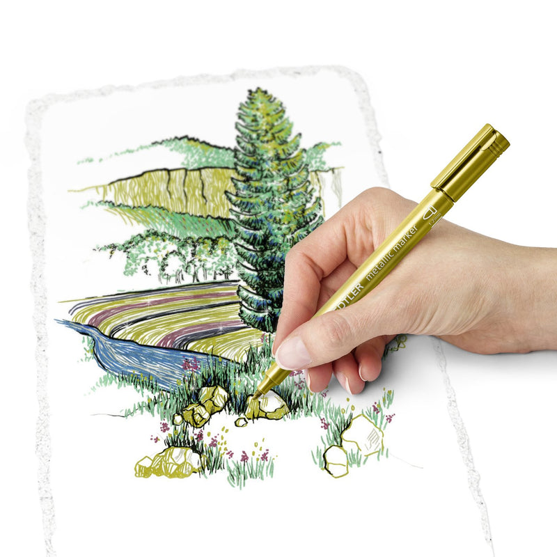 Marcatore Staedtler Metallic 8323 con Punta 1-2 mm Rosa Antico