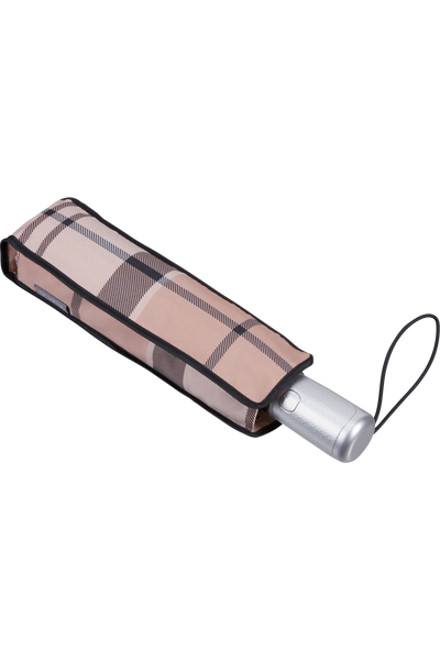 Ombrello Samsonite Alu Drop S con Apertura e Chiusura Automatica Beige Check