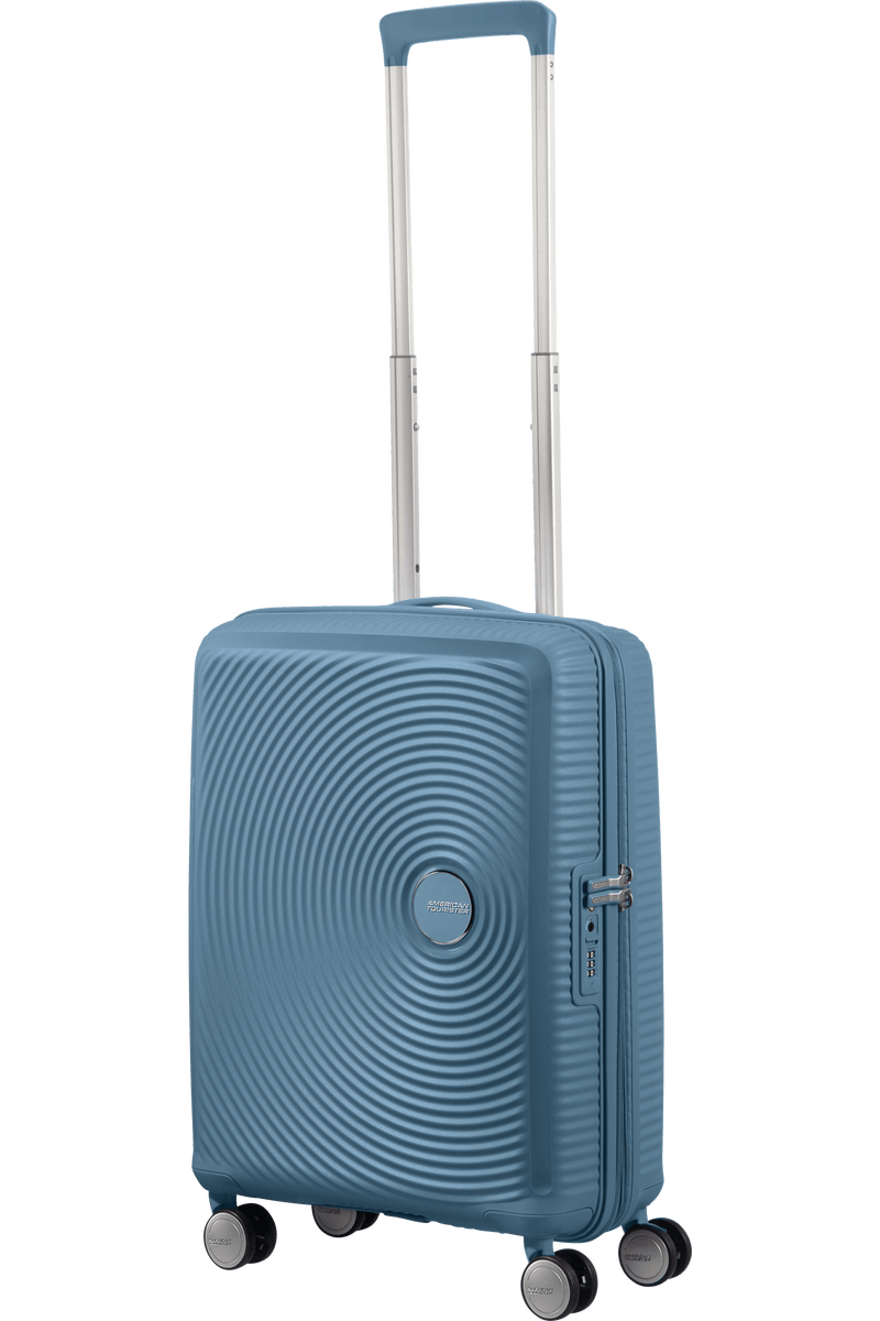 Valigia da Cabina Espandibile American Tourister Soundbox Spinner 55 cm con TSA Stone Blue