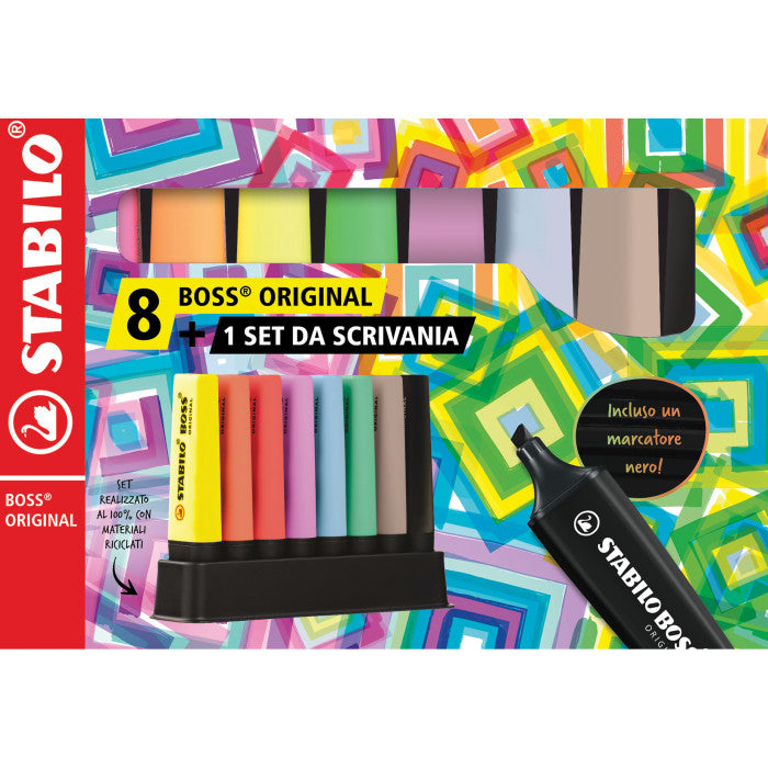 Evidenziatori Stabilo Boss Deskset - 8 pezzi