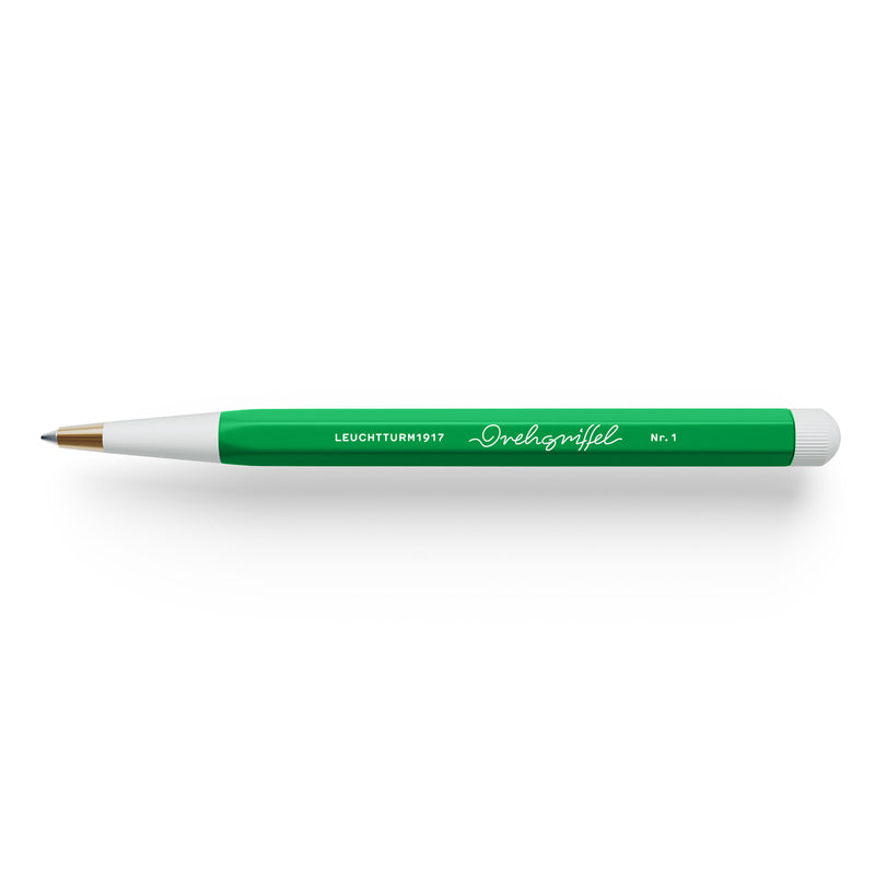 Penna a Sfera Leuchtturm 1917 Drehgriffel con Fusto Spring Leaf e Inchiostro Blu