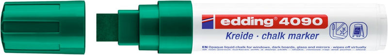 Pennarello a Gesso Liquido Edding Window 4090 a Punta Largo 4-15 mm Verde