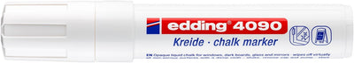 Pennarello a Gesso Liquido Edding Window 4090 a Punta Largo 4-15 mm Bianco