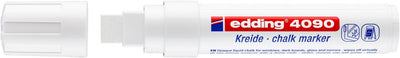 Pennarello a Gesso Liquido Edding Window 4090 a Punta Largo 4-15 mm Bianco