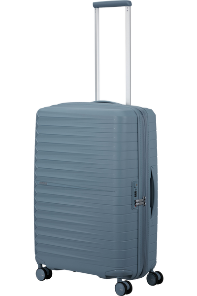 Valigia Media Espandibile American Tourister Fastforward Spinner con TSA 68 cm Steel Blue