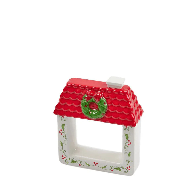 Portatovagliolo Casetta Rosso e Bianco 9 x 8 x 3 cm