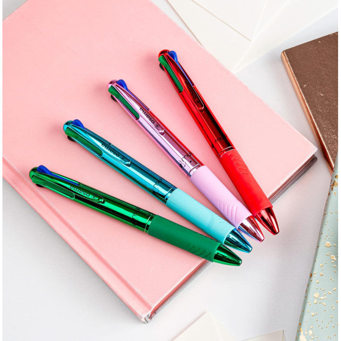 Penna a Sfera Osama 4Multi Chrome Old Silver