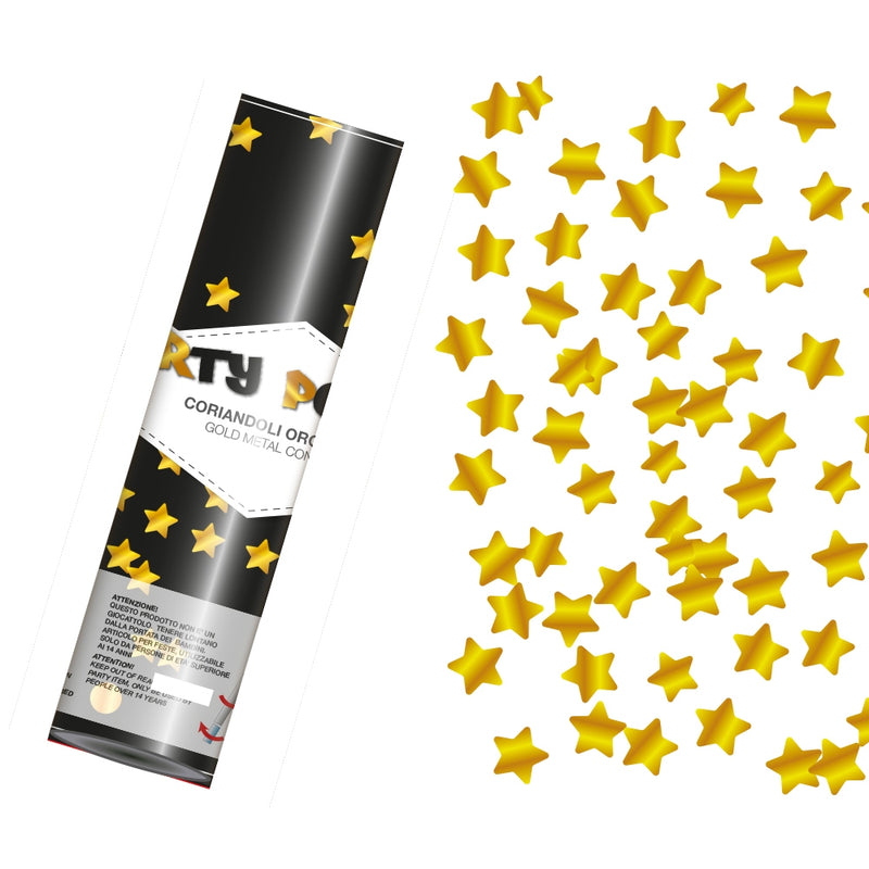 Spara Coriandoli Foil Stelle Oro 20 cm