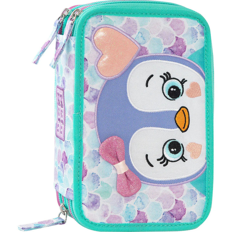 Astuccio 3 Zip Pinguino Mofumofu