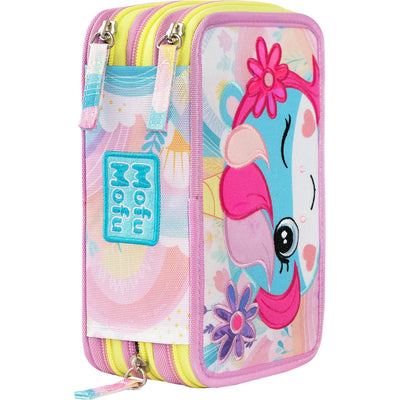 Astuccio 3 Zip Unicorno Mofumofu