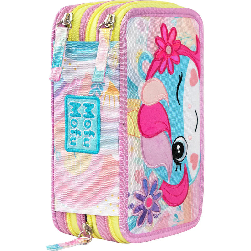 Astuccio 3 Zip Unicorno Mofumofu