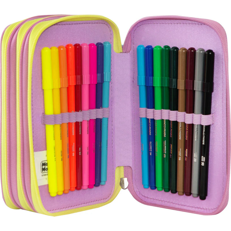 Astuccio 3 Zip Unicorno Mofumofu