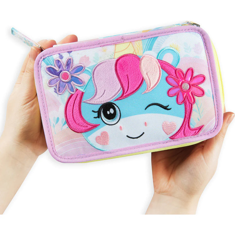 Astuccio 3 Zip Unicorno Mofumofu