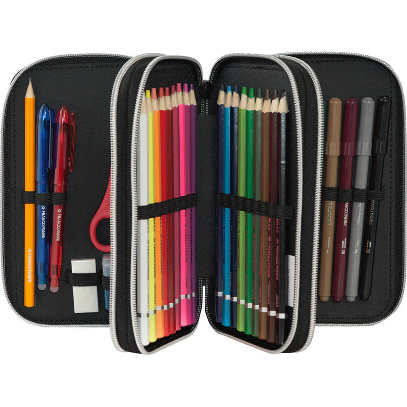 Astuccio 3 Zip Comix Wbs Spray Heart