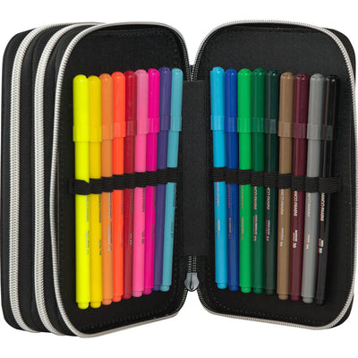 Astuccio 3 Zip Comix Wbs Skull