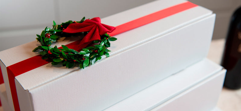 Scatola Gift Maxi Porta 2 Bottiglia Fibra Bianco 340 x 200 x 100 mm