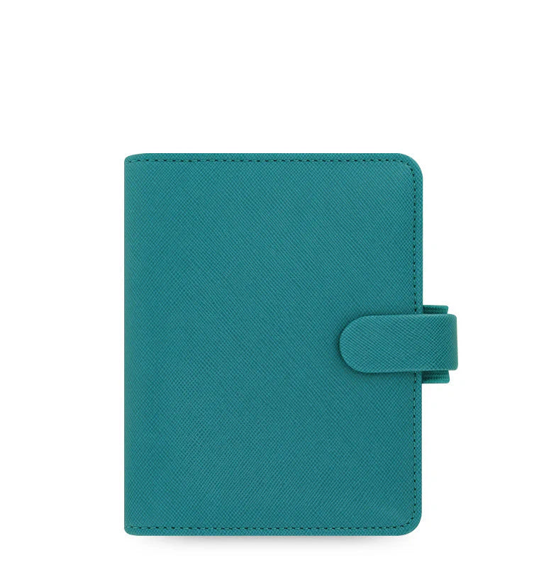 Organizer Filofax Saffiano Pocket Acquamarine con Planner Annuale non Datato