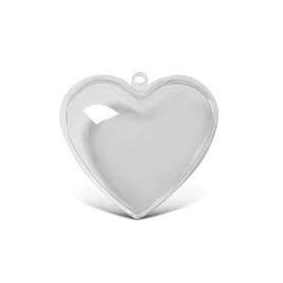 Cuore Kristall 3D in Plastica 6 cm
