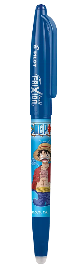 Penna a Sfera Frixion Ball One Piece Luffy  con Punta 0,7 mm Blu
