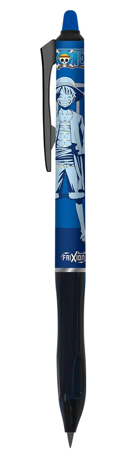 Penna a Sfera Frixion Ball+ One Piece Luffy con Punta 0,7 mm a Scatto Blu